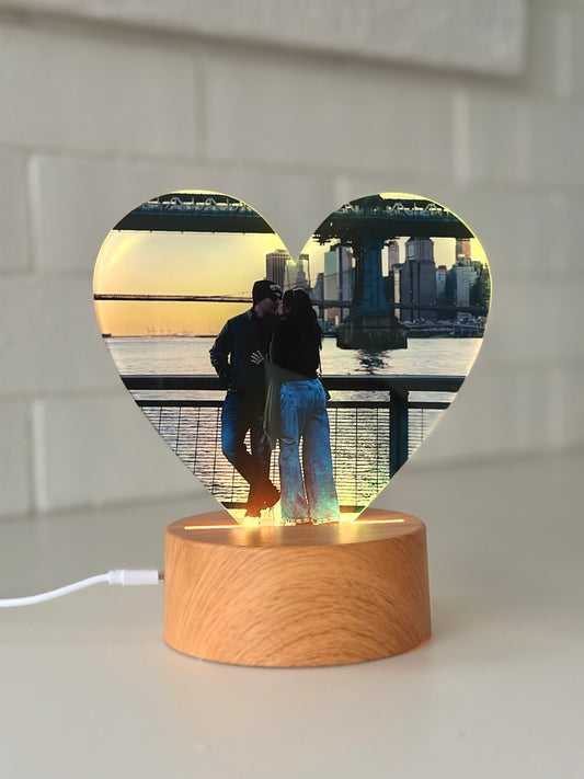 Lámpara corazón 1 foto