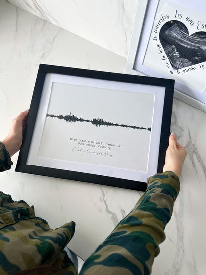 Cuadro onda de latidos de bebé