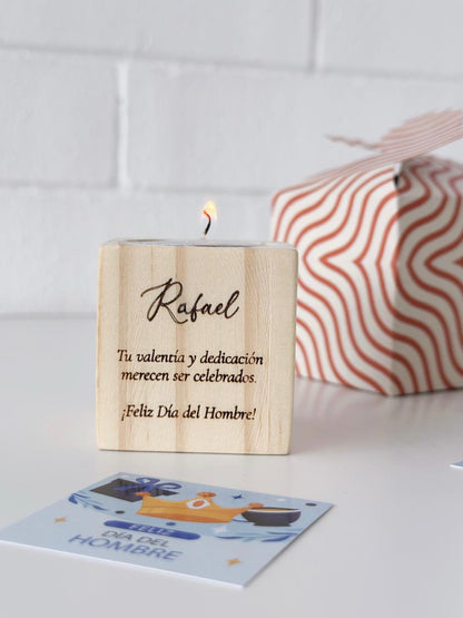 Base decorativa con vela