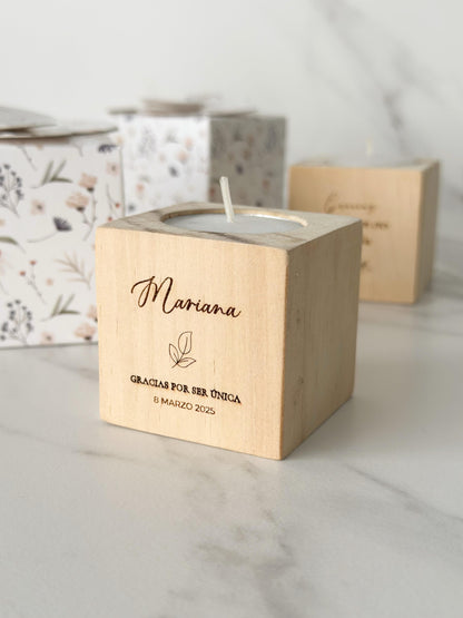 Base decorativa con vela